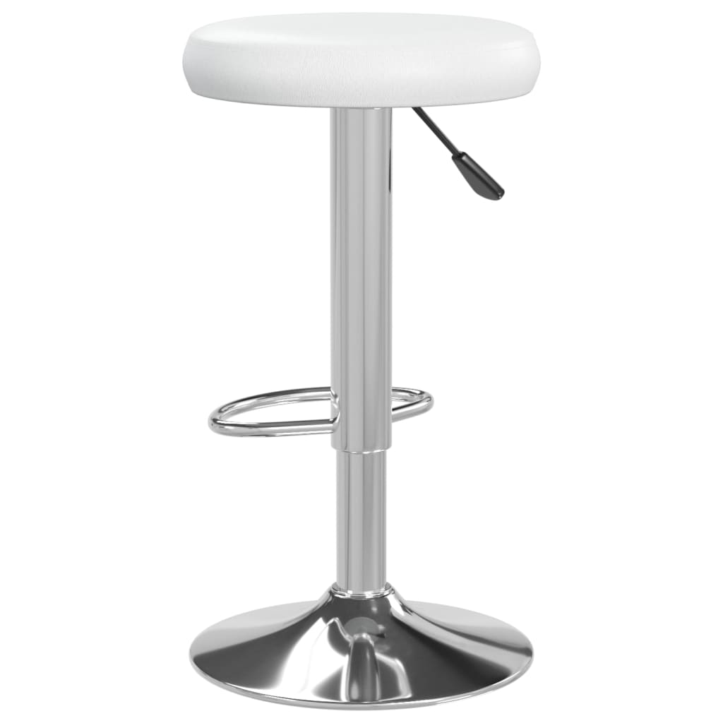 Bancos de bar 2 pcs couro artificial branco