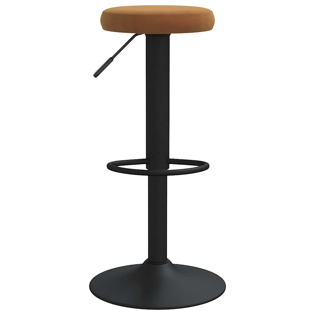 Bancos de bar 2 pcs veludo castanho