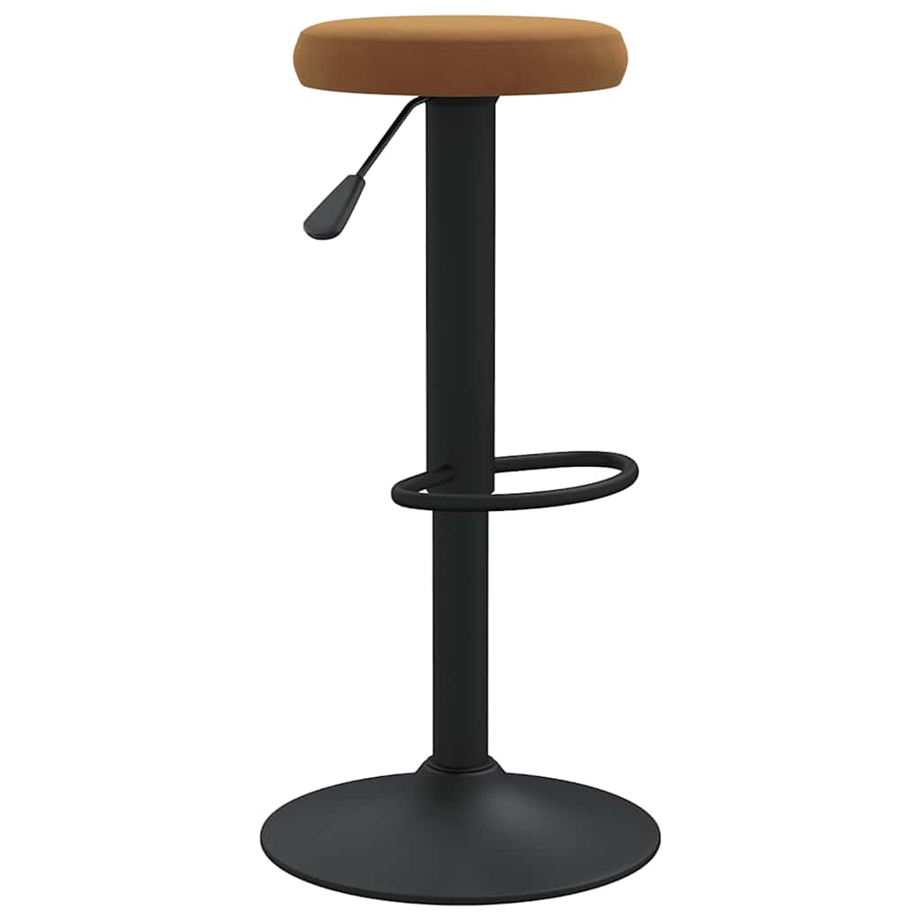Bancos de bar 2 pcs veludo castanho