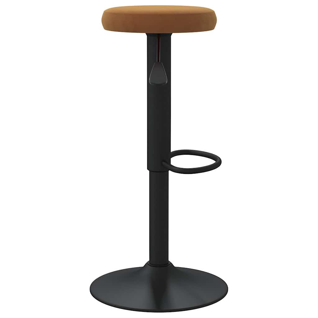 Bancos de bar 2 pcs veludo castanho