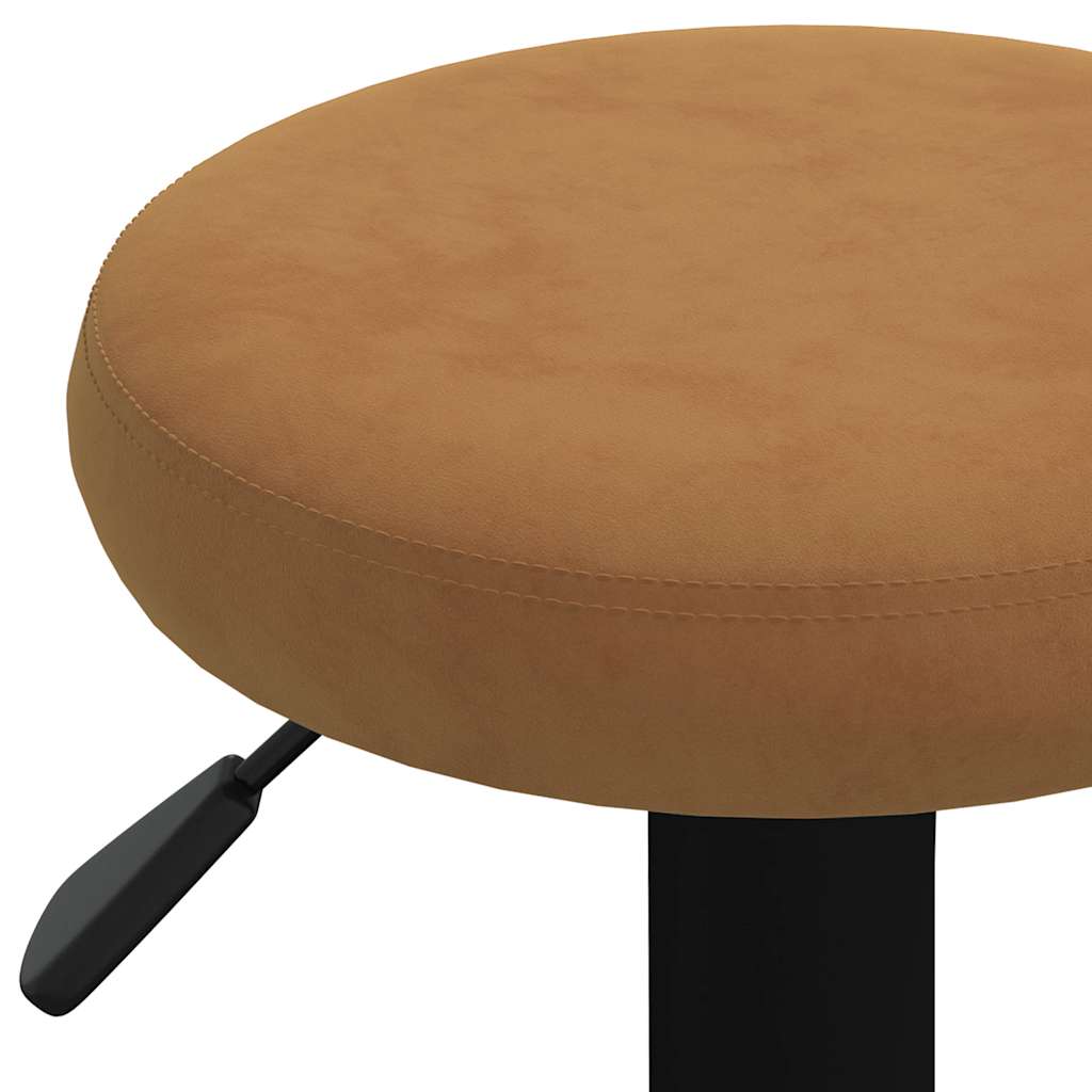 Bancos de bar 2 pcs veludo castanho