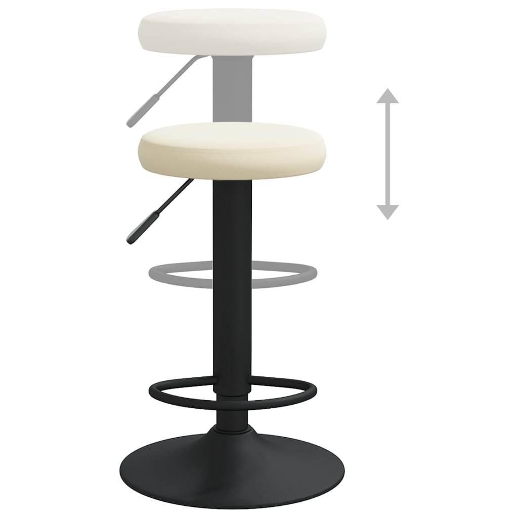 Bancos de bar 2 pcs veludo creme