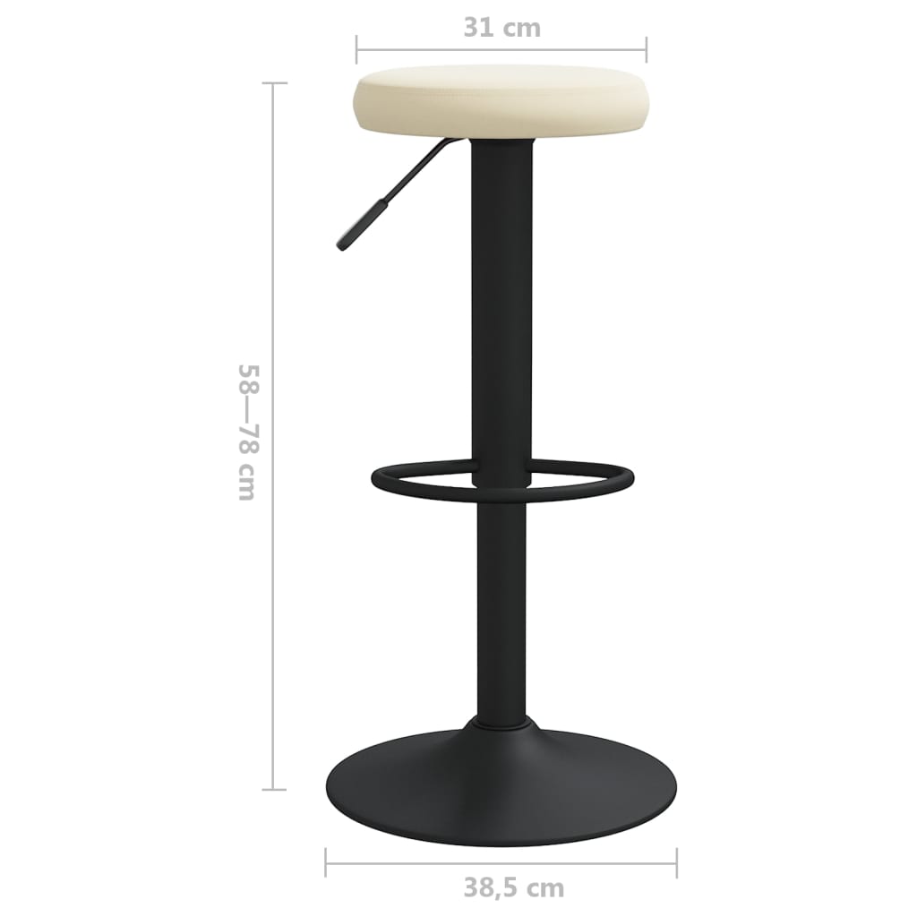 Bancos de bar 2 pcs veludo creme