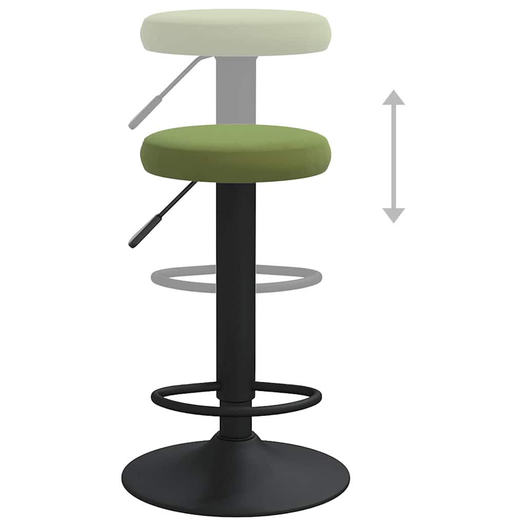 Bancos de bar 2 pcs veludo verde-claro
