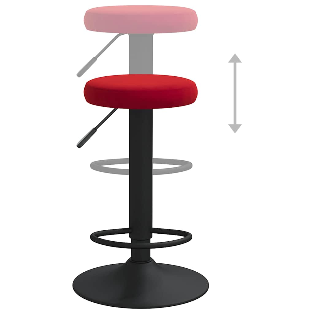 Bancos de bar 2 pcs veludo vermelho tinto