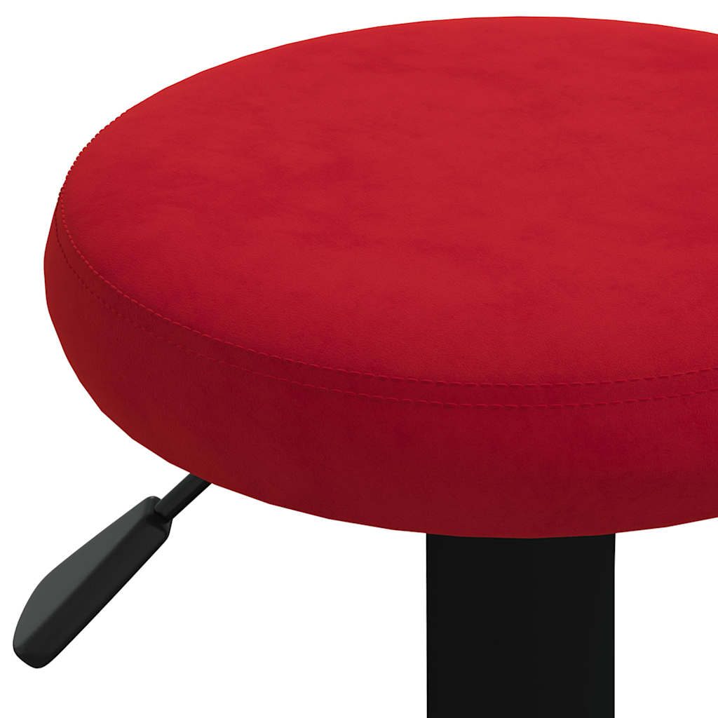Bancos de bar 2 pcs veludo vermelho tinto