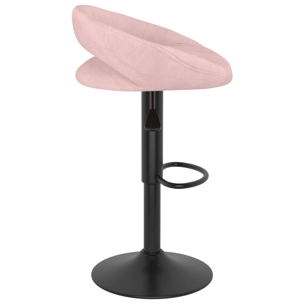Bancos de bar 2 pcs veludo rosa