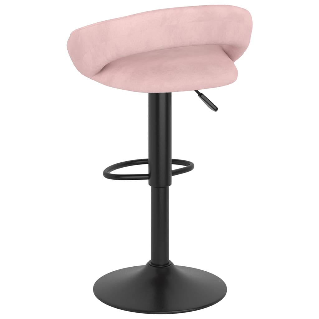 Bancos de bar 2 pcs veludo rosa