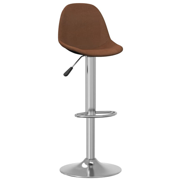 Bancos de bar 2 pcs tecido castanho