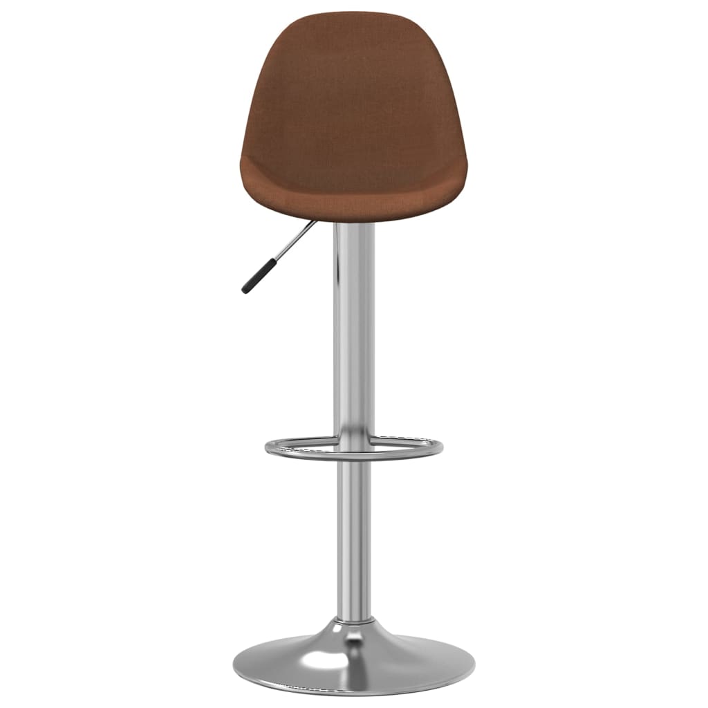 Bancos de bar 2 pcs tecido castanho