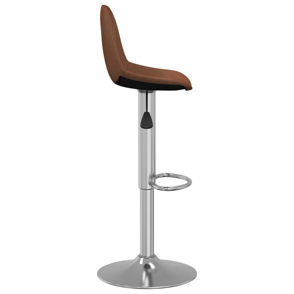 Bancos de bar 2 pcs tecido castanho