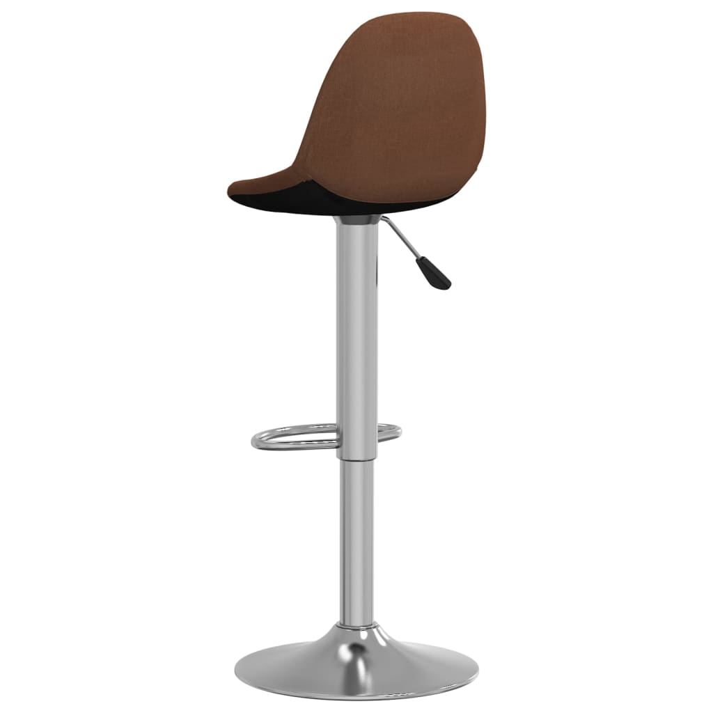 Bancos de bar 2 pcs tecido castanho