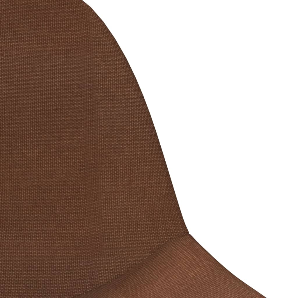 Bancos de bar 2 pcs tecido castanho