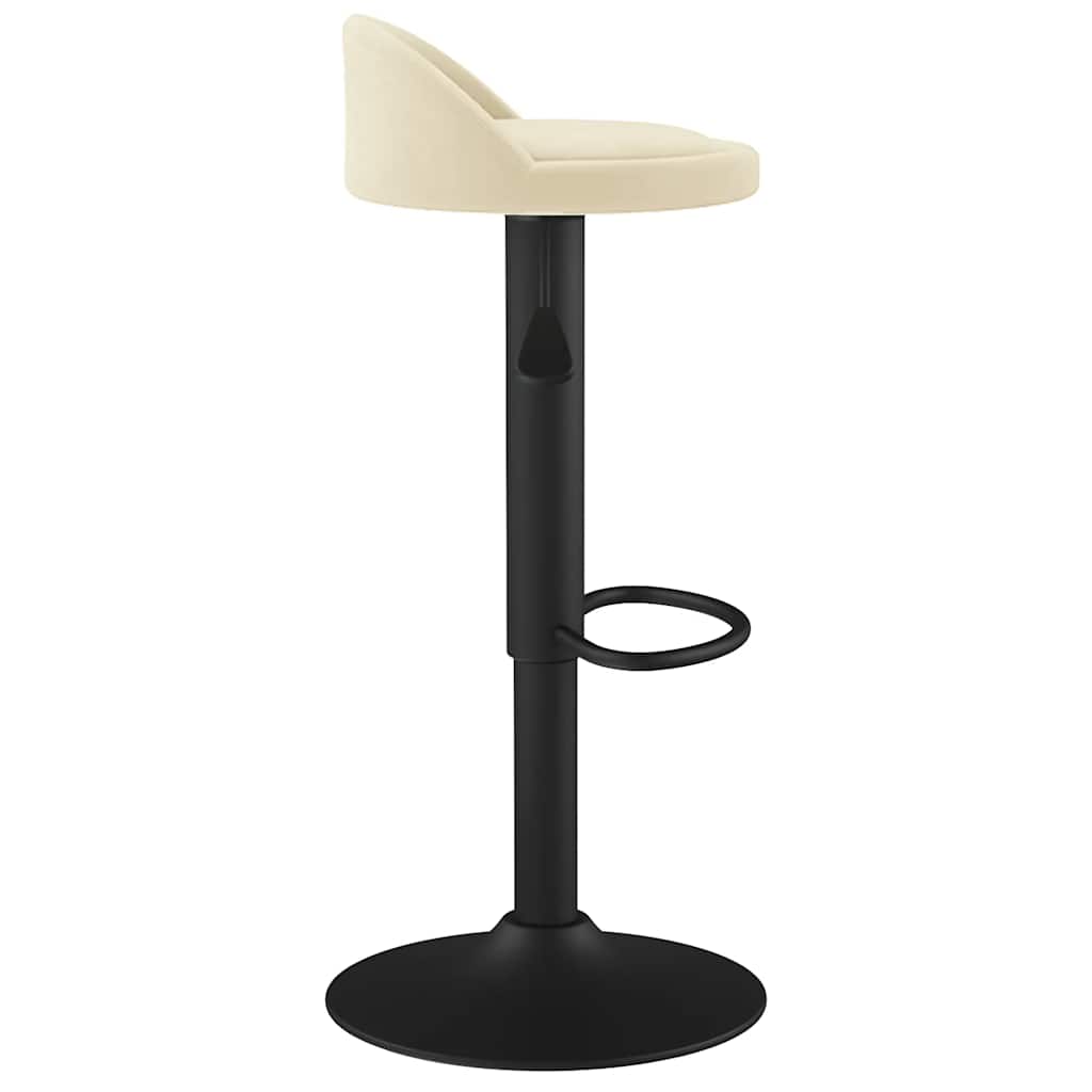 Banco de bar veludo cor creme