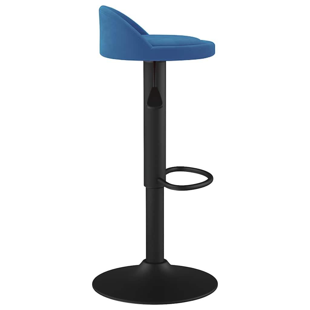 Banco de bar veludo azul