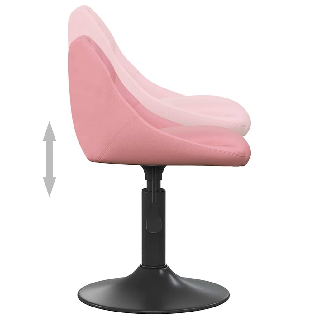Banco de bar Rosa 46 x 44 x (62.5-77.5) cm Couro sintético