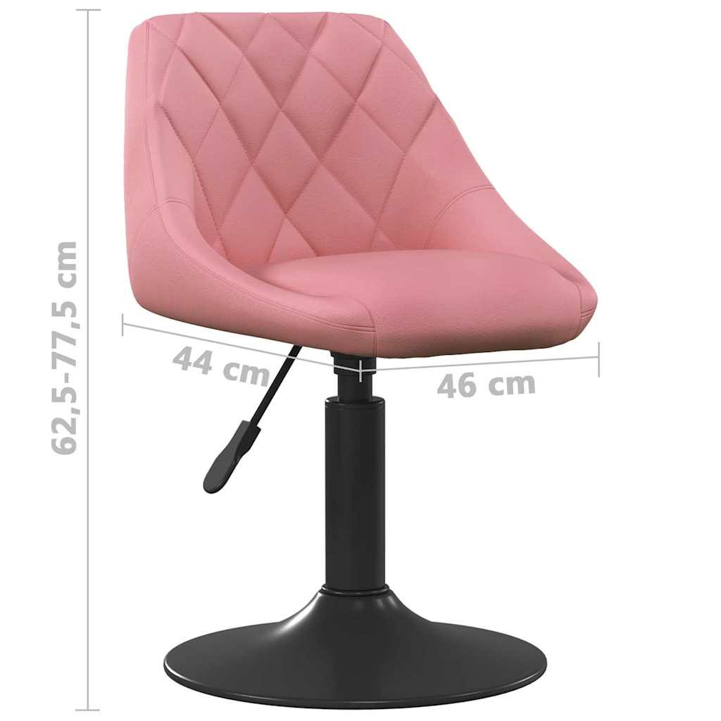Banco de bar Rosa 46 x 44 x (62.5-77.5) cm Couro sintético