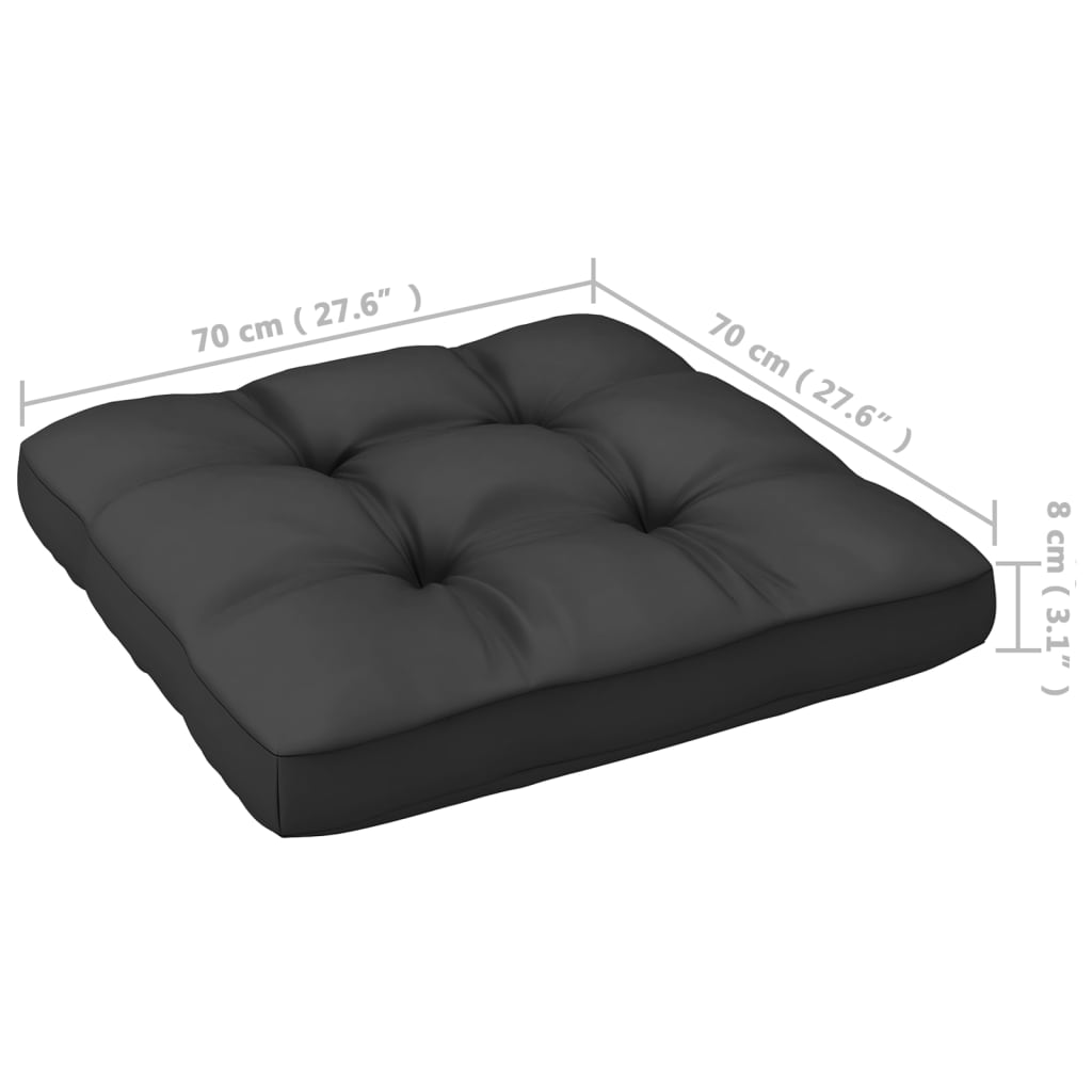 Sofás de centro p/ jardim c/ almofadões 2 pcs pinho maciço