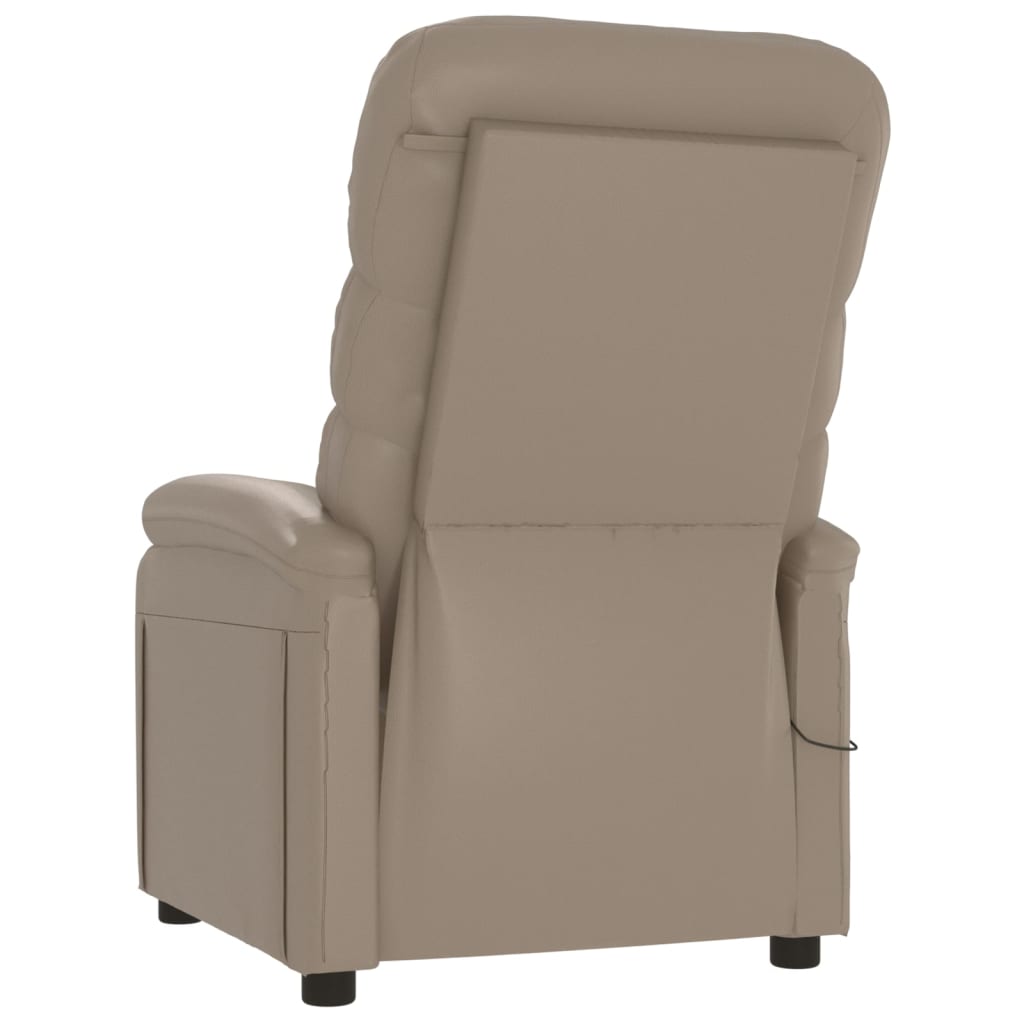 Poltrona reclinável elétrica couro artificial cor cappuccino