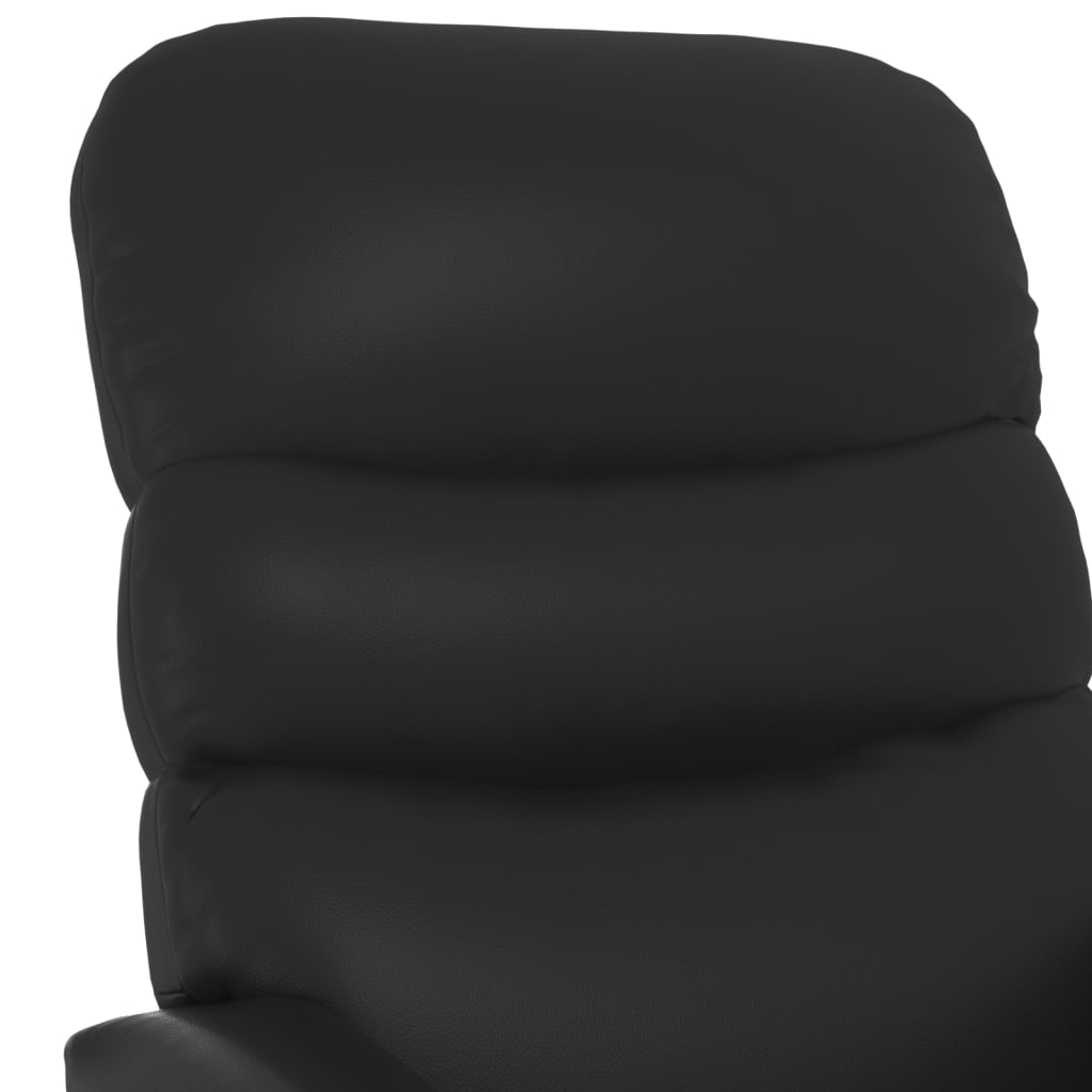 Poltrona de massagens elétrica couro artificial preto