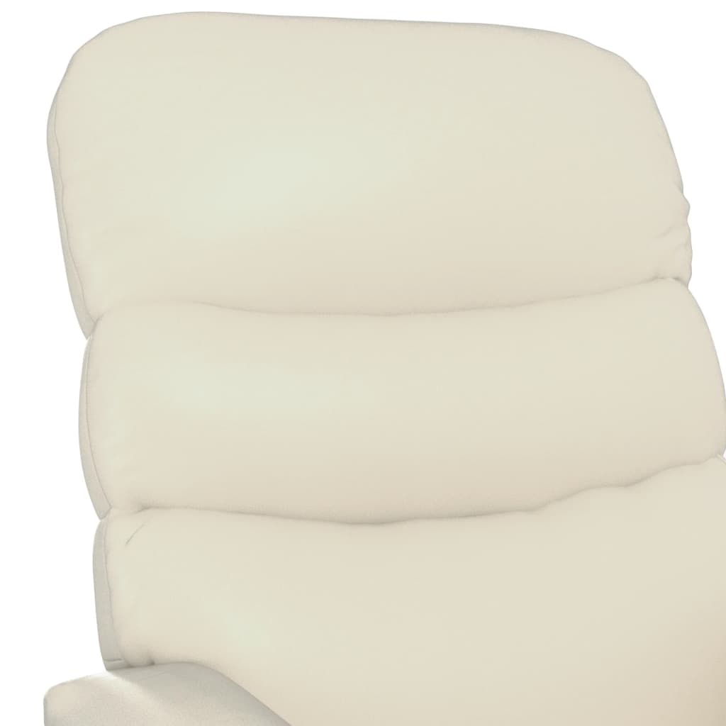 Poltrona de massagens elétrica couro artificial cor creme