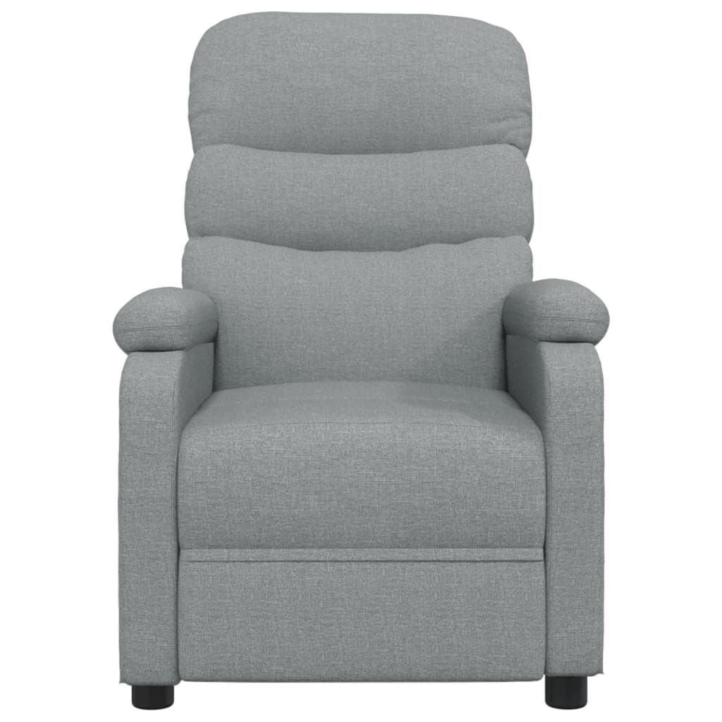 Poltrona de massagens elétrica tecido cinzento-claro