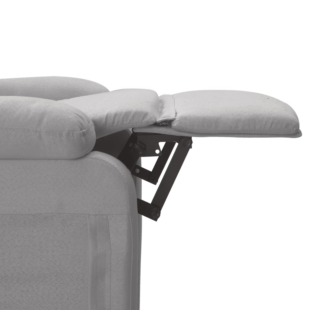 Poltrona de massagens elétrica tecido cinzento-claro