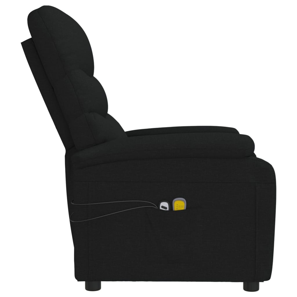 Poltrona de massagens elétrica tecido preto