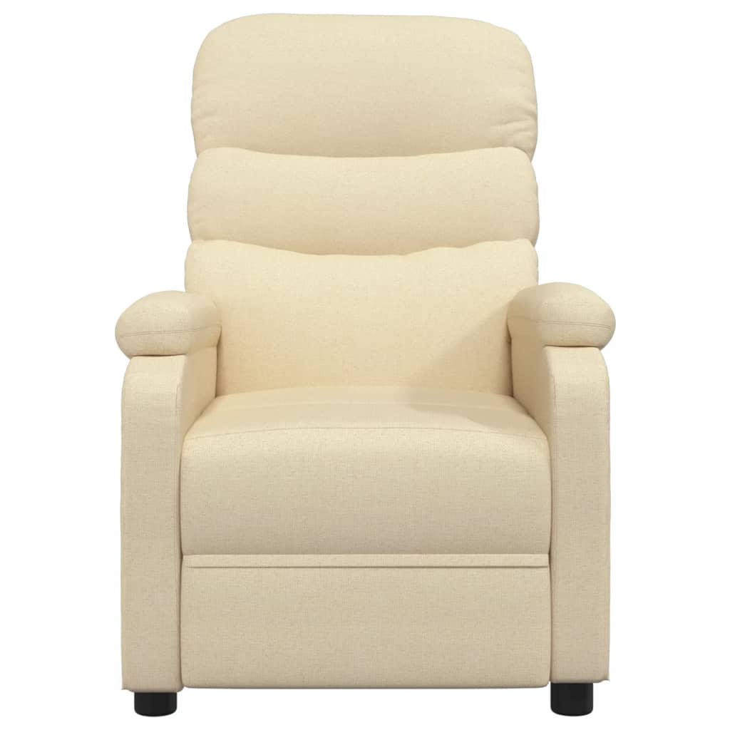 Poltrona elevatória de massagens elétrica tecido creme
