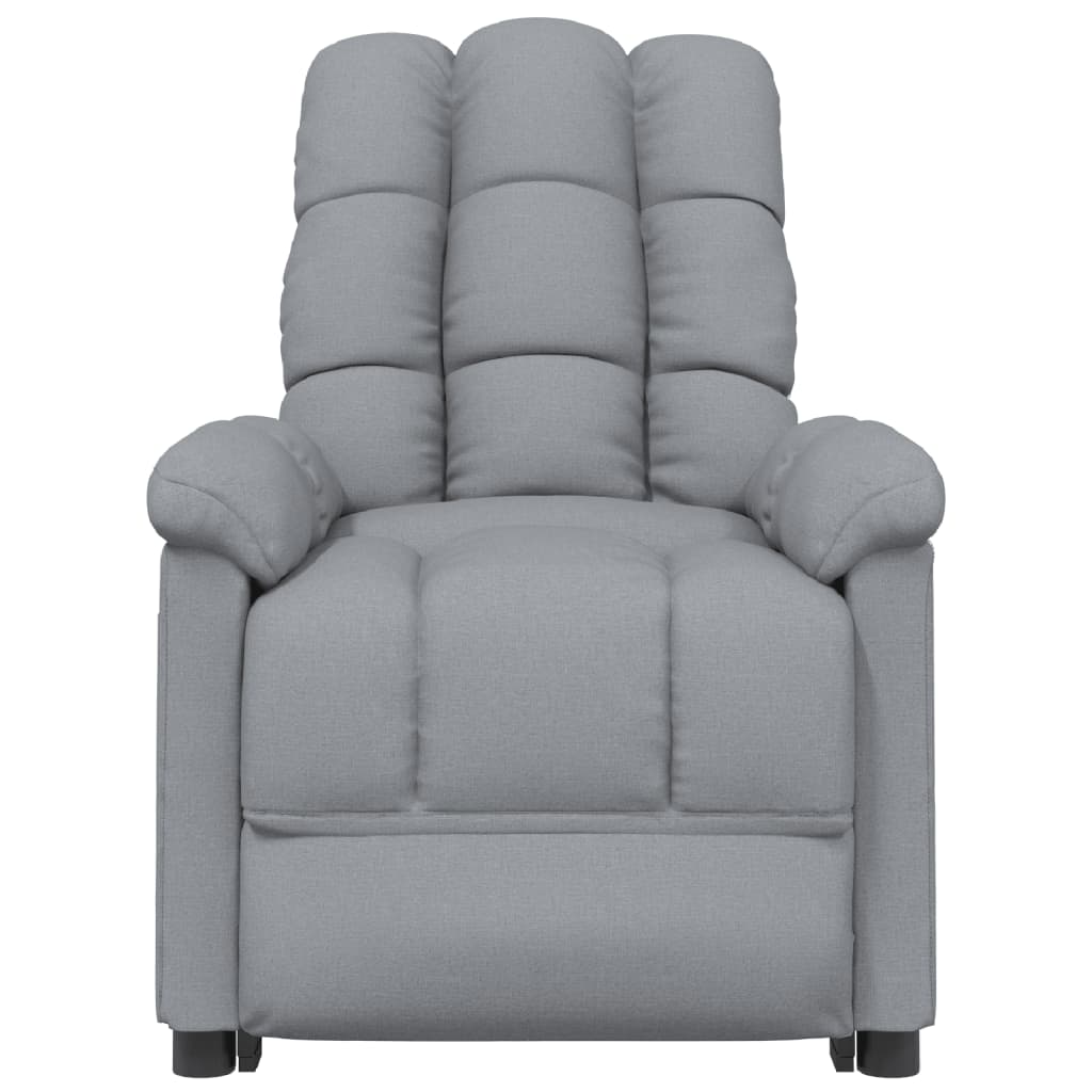 Poltrona de massagens elétrica tecido cinzento-claro