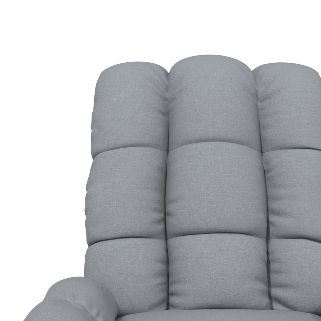 Poltrona de massagens elétrica tecido cinzento-claro
