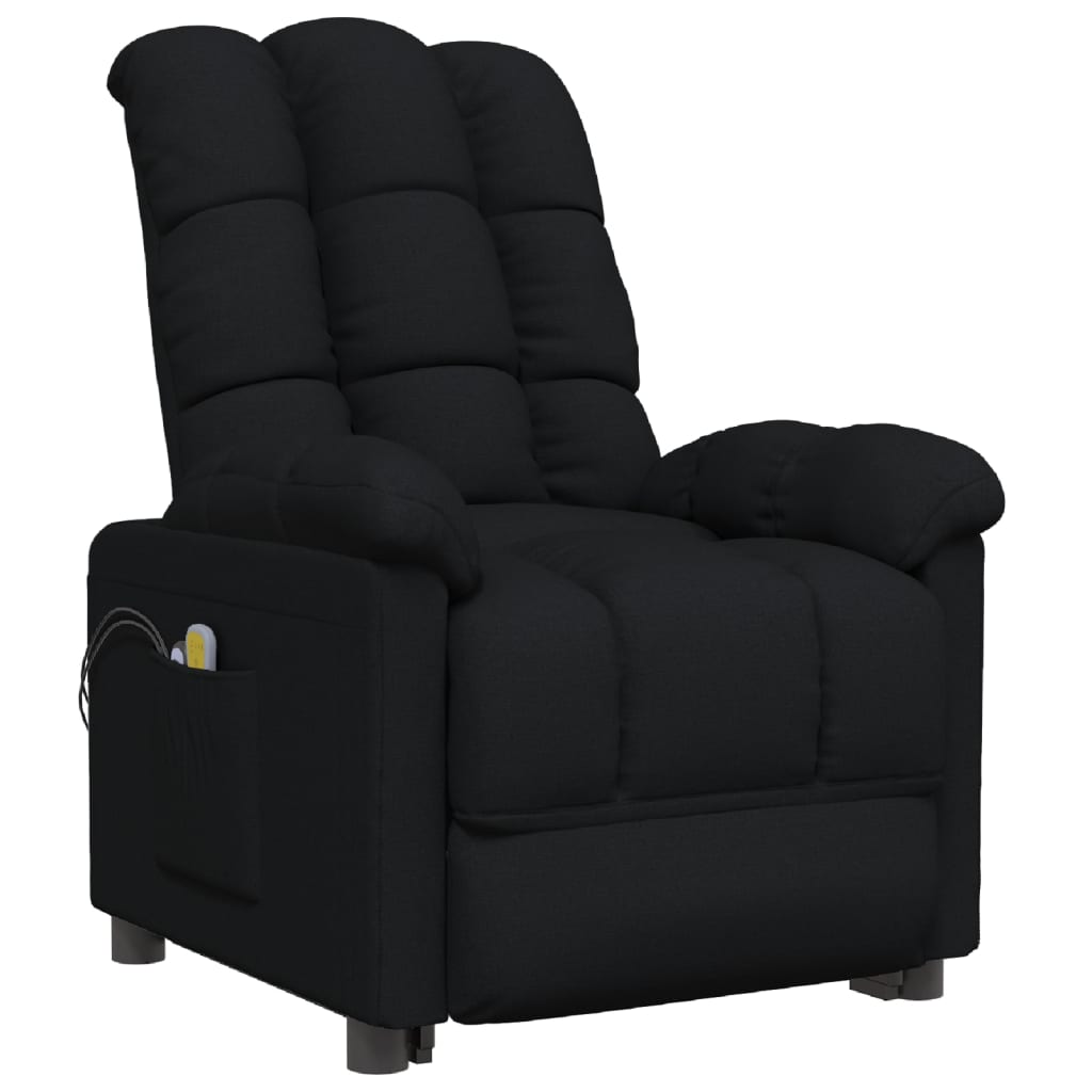 Poltrona de massagens elétrica tecido preto