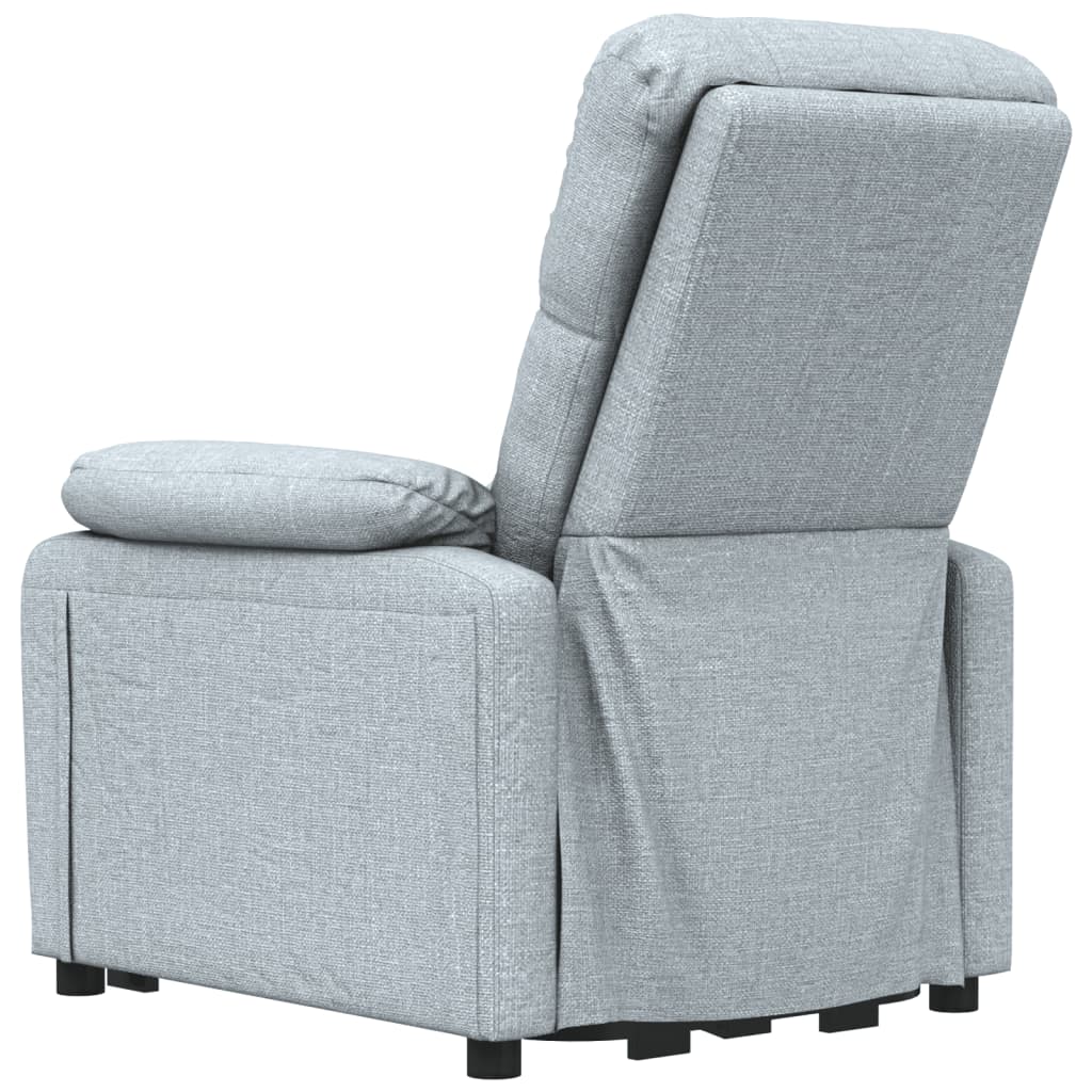 Poltrona de massagens elétrica tecido cinzento-claro