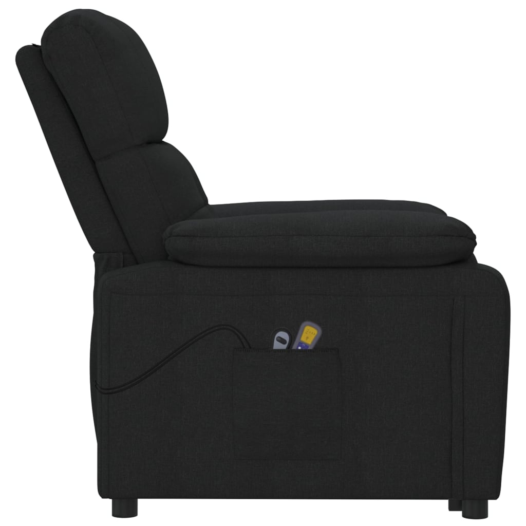 Poltrona de massagens elétrica tecido preto