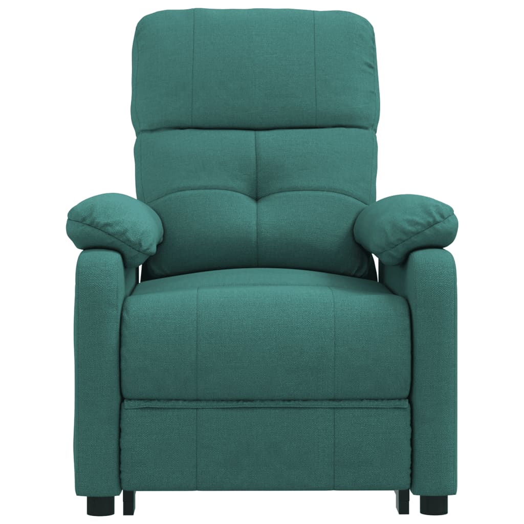 Poltrona de massagens elétrica tecido verde-escuro