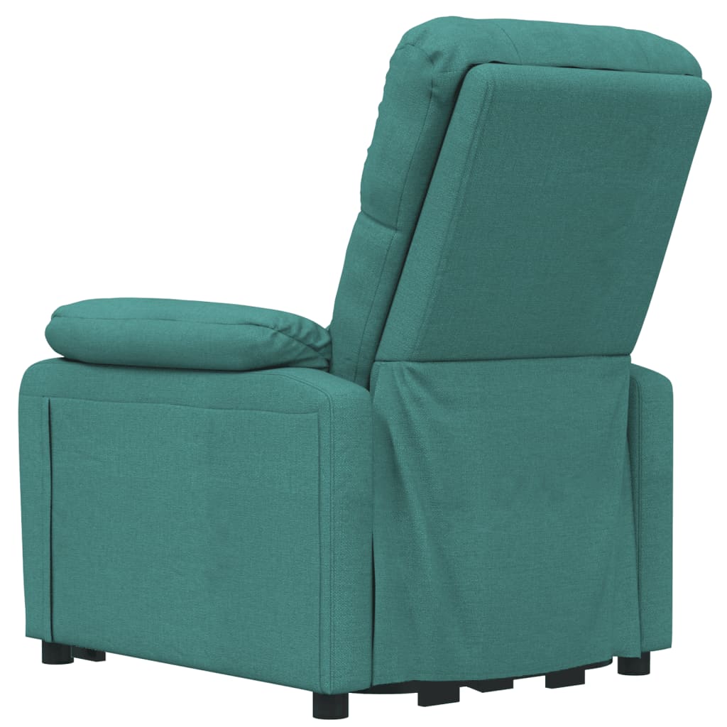 Poltrona de massagens elétrica tecido verde-escuro