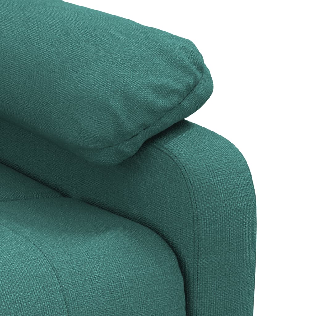 Poltrona de massagens elétrica tecido verde-escuro