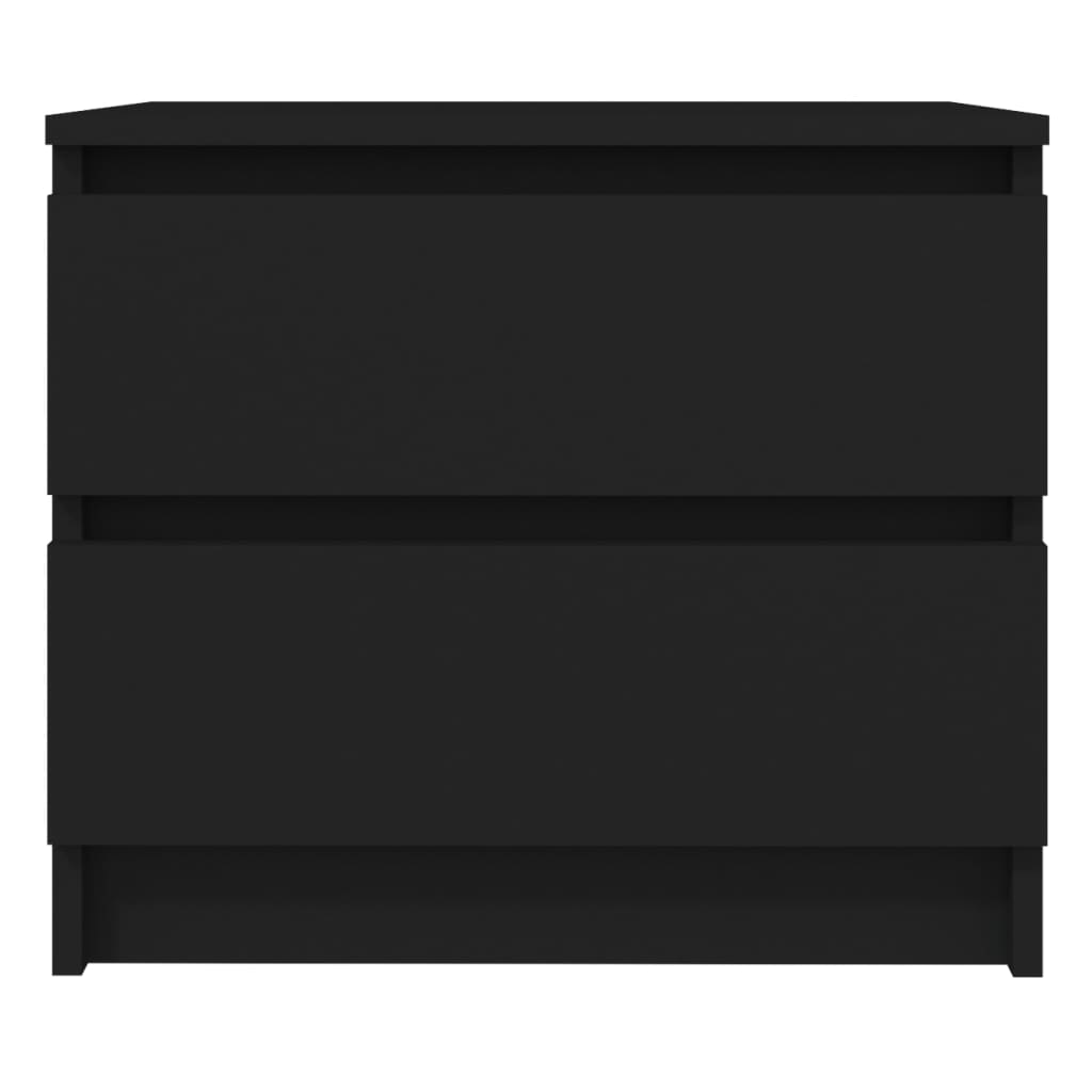 Mesas de cabeceira 2 pcs 50x39x43,5 cm derivados madeira preto