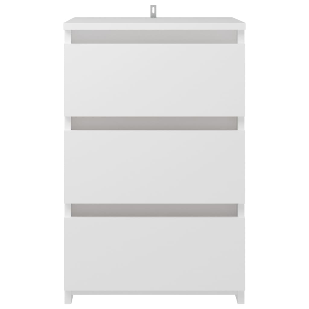 Mesas de cabeceira 2 pcs 40x35x62,5 cm derivados madeira branco