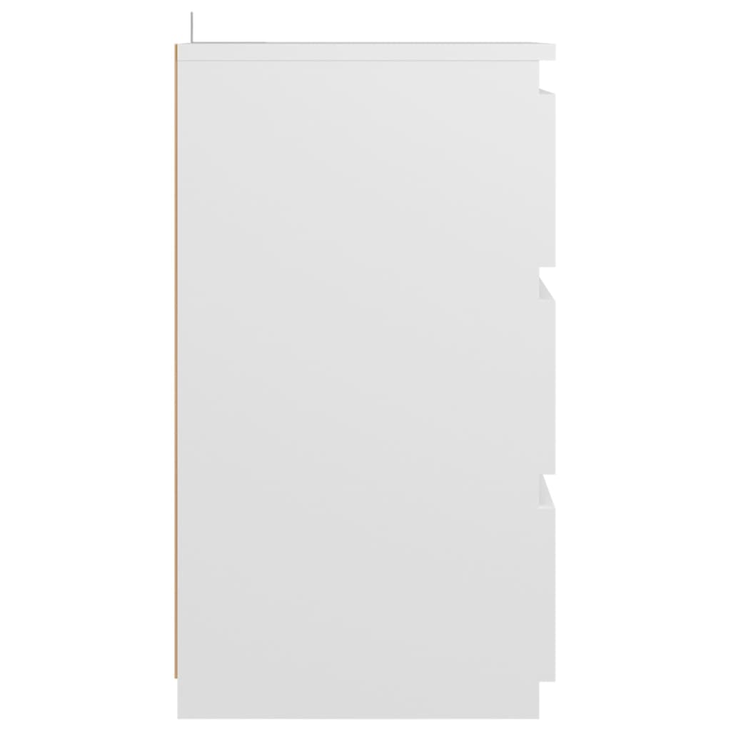 Mesas de cabeceira 2 pcs 40x35x62,5 cm derivados madeira branco