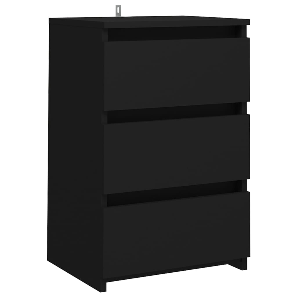 Mesas de cabeceira 2 pcs 40x35x62,5 cm derivados madeira preto