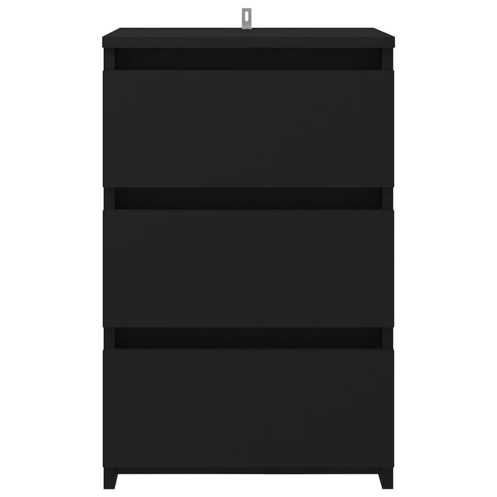 Mesas de cabeceira 2 pcs 40x35x62,5 cm derivados madeira preto