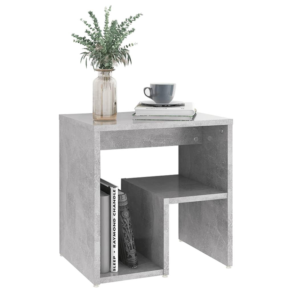 Mesa de cabeceira derivados de madeira cinzento cimento