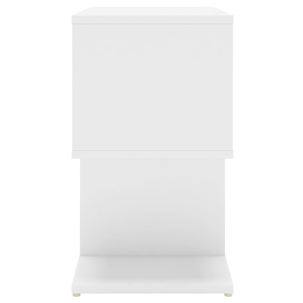Mesas de cabeceira 2 pcs 50x30x51,5 cm derivados madeira branco