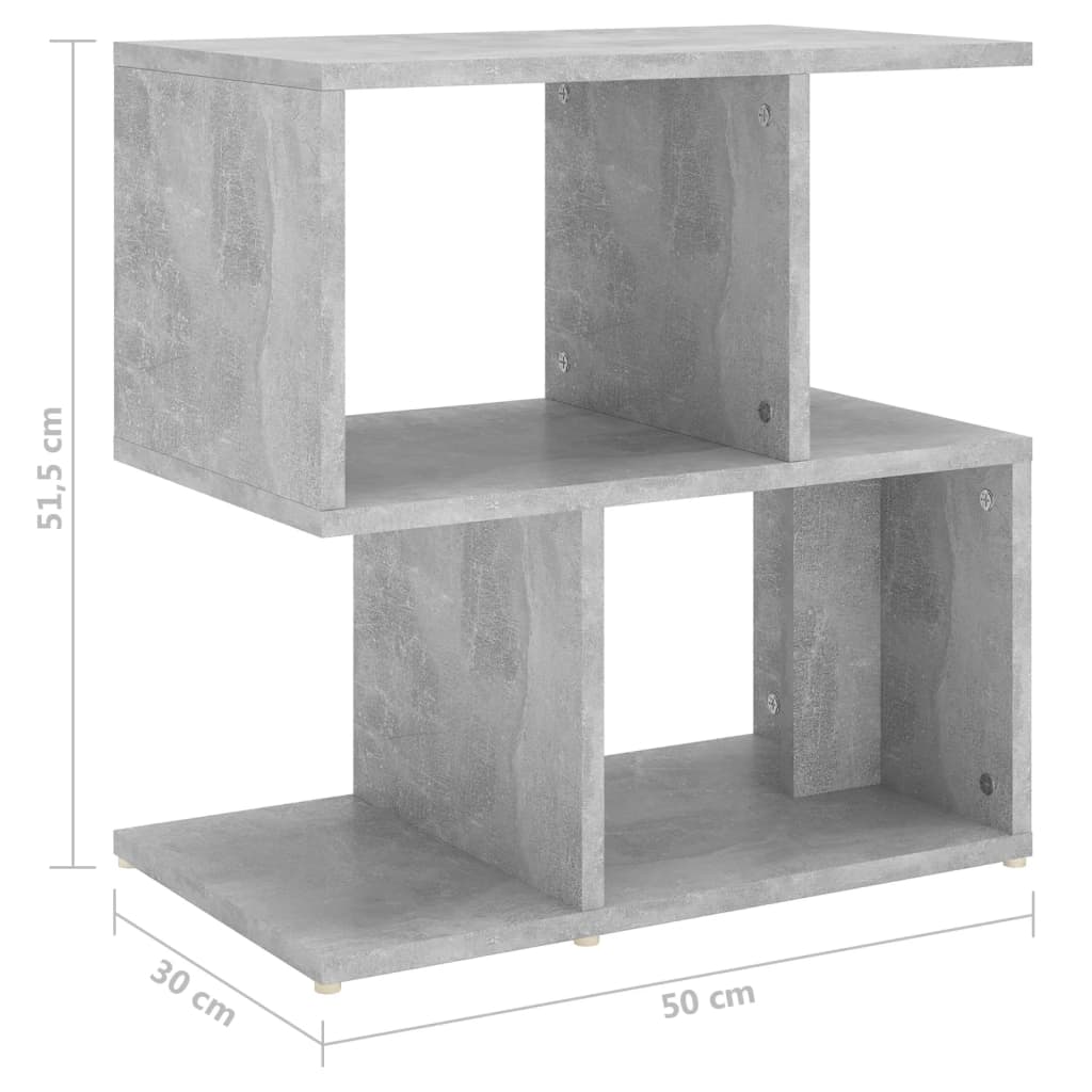 Mesa de cabeceira derivados de madeira cinzento cimento