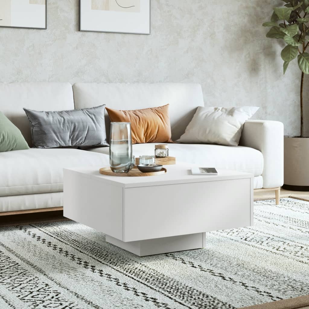 Mesa de centro 60x60x31,5 cm derivados de madeira branco