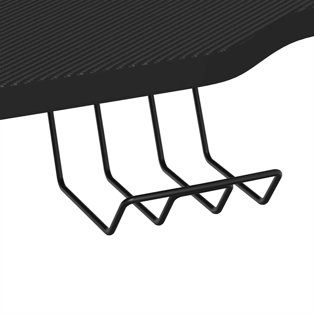 Secretária de gaming c/ pernas em forma de K 110x60x75 cm preto