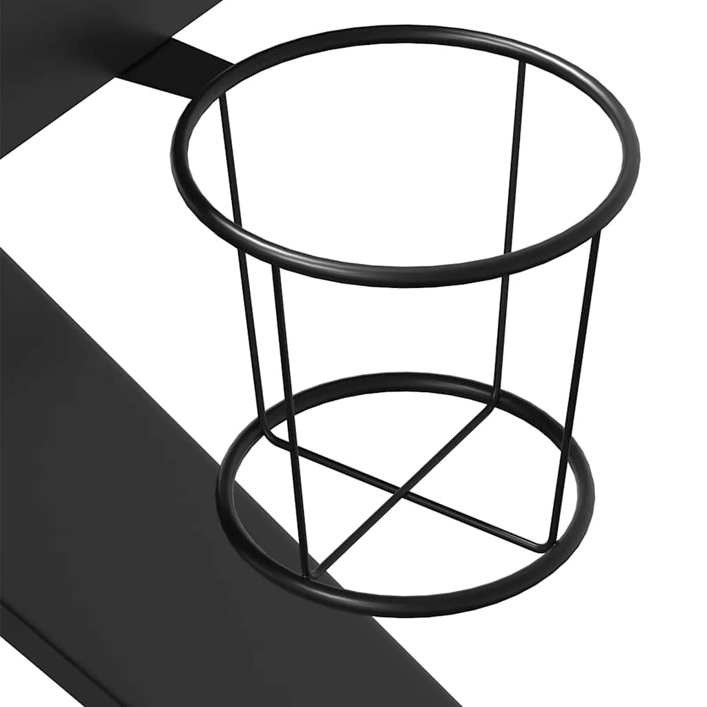 Secretária de gaming c/ pernas em forma de K 110x60x75 cm preto