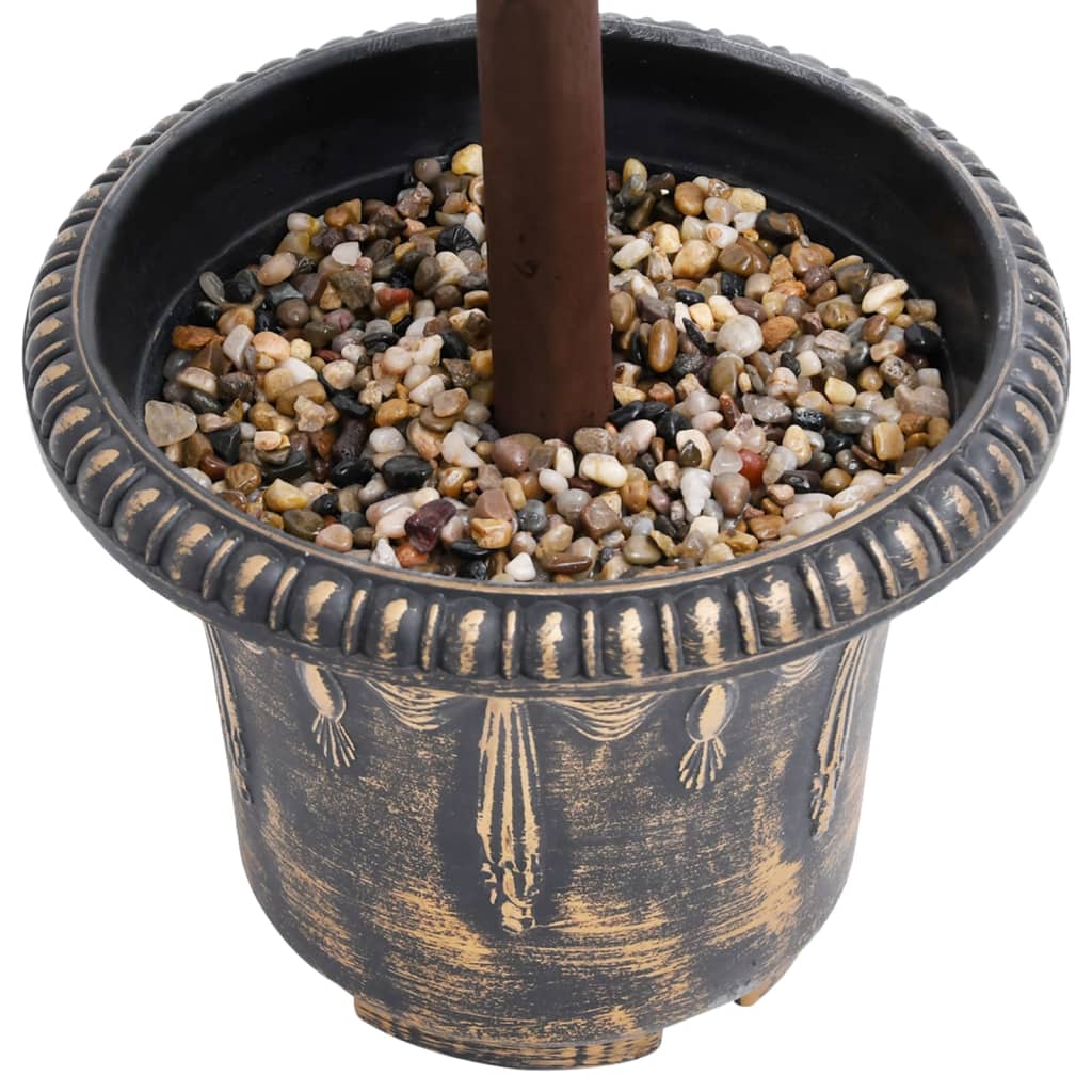 Planta artificial buxo em forma de esfera com vaso 118 cm verde