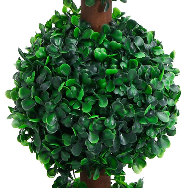 Planta artificial buxo em forma de esfera com vaso 90 cm verde